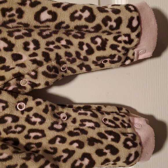 Carter's Girls 2-pc Animal Print Fleece Hooded PJ Outfit - Size 12 Months - Picture 11 of 12